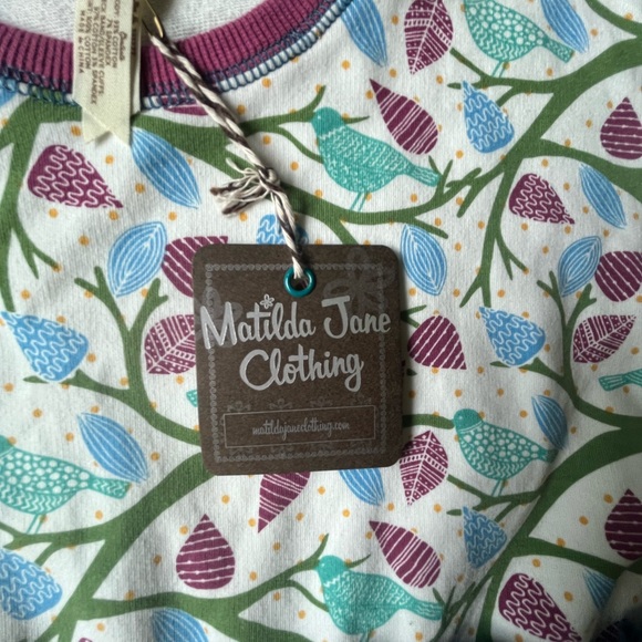 NWT Matilda Jane Moments With You Tweet Tweet Tunic Long sleeve Top Girls Sz 8 - Picture 6 of 9